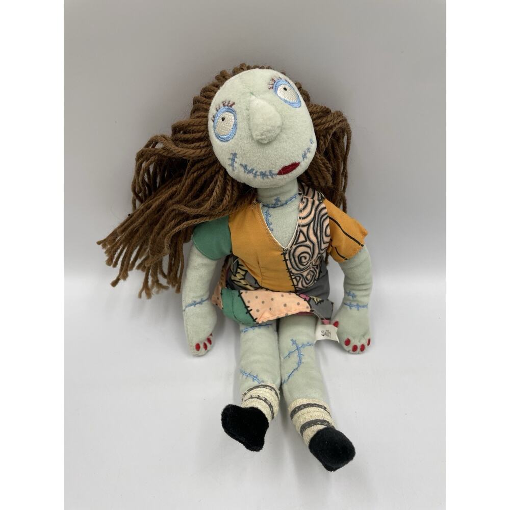 Disney Nightmare Before Christmas Sally Plush Doll Brown Yarn Hair
